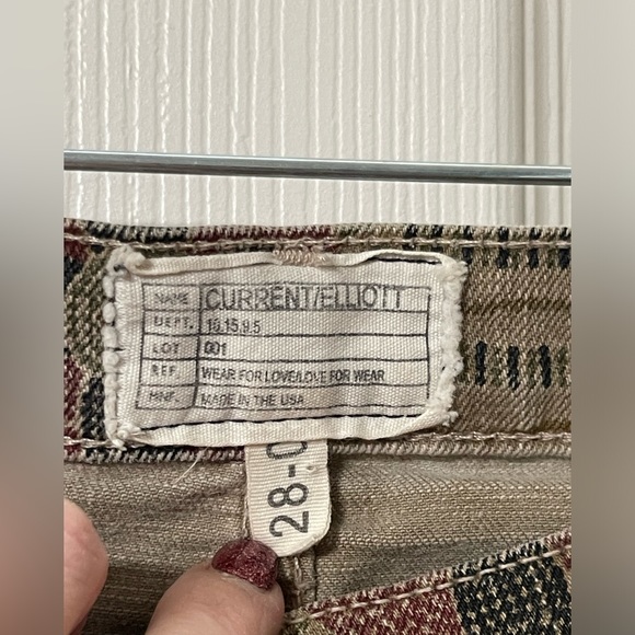 CURRENT ELLIOT The Ankle Skinny Vintage Tribal Destroy Jeans Womens 28 Low Rise - Picture 6 of 7